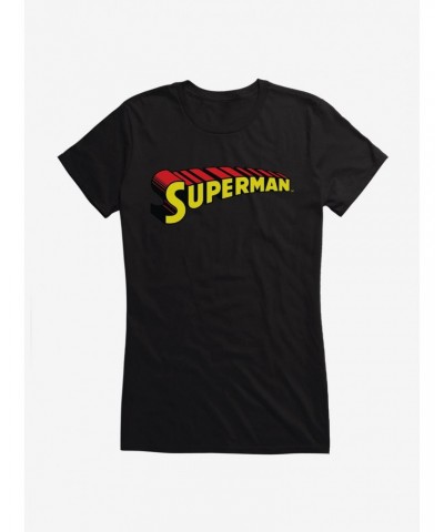 DC Comics Superman Red 3D Logo Girls T-Shirt $11.45 T-Shirts