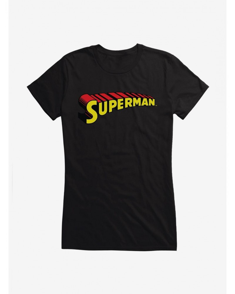 DC Comics Superman Red 3D Logo Girls T-Shirt $11.45 T-Shirts