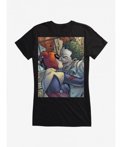 DC Comics Batman The Joker Harley Quinn Kiss Girls T-Shirt $7.47 T-Shirts