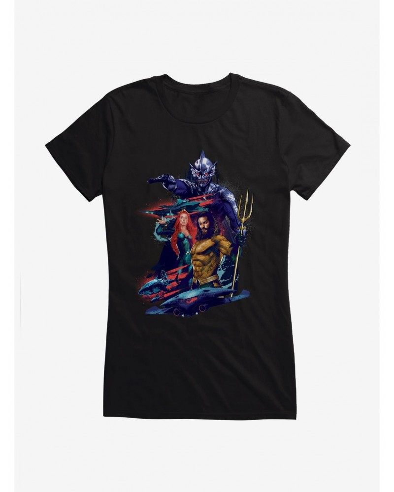 DC Comics Aquaman Atlantis Battle Girls T-Shirt $10.96 T-Shirts