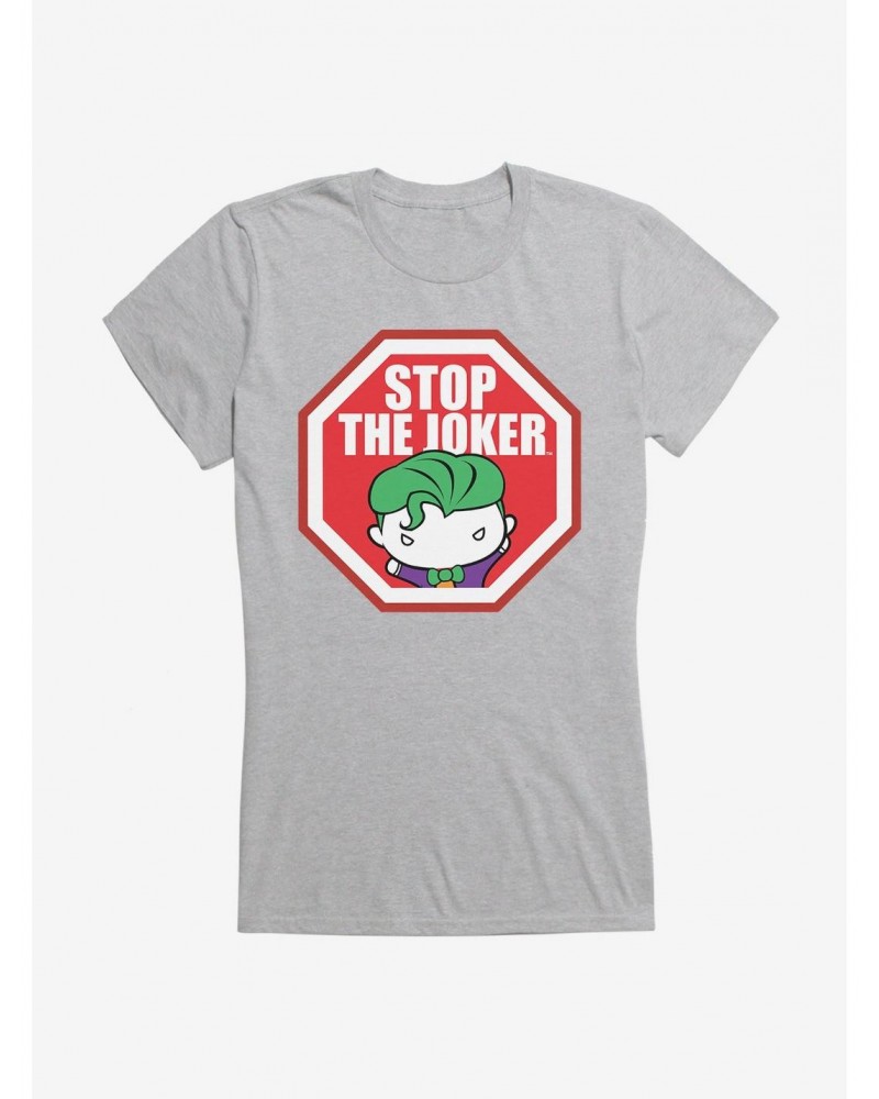 DC Comics Batman Chibi Stop The Joker Girls T-Shirt $9.21 T-Shirts