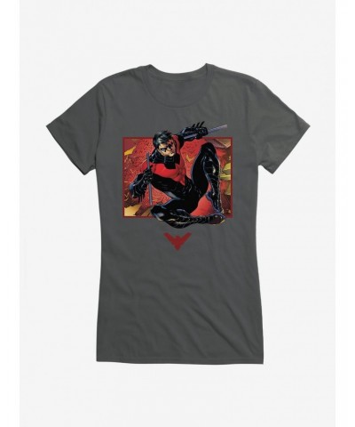 DC Comics Batman Nightwing Red Suit Fight Girls T-Shirt $9.21 T-Shirts