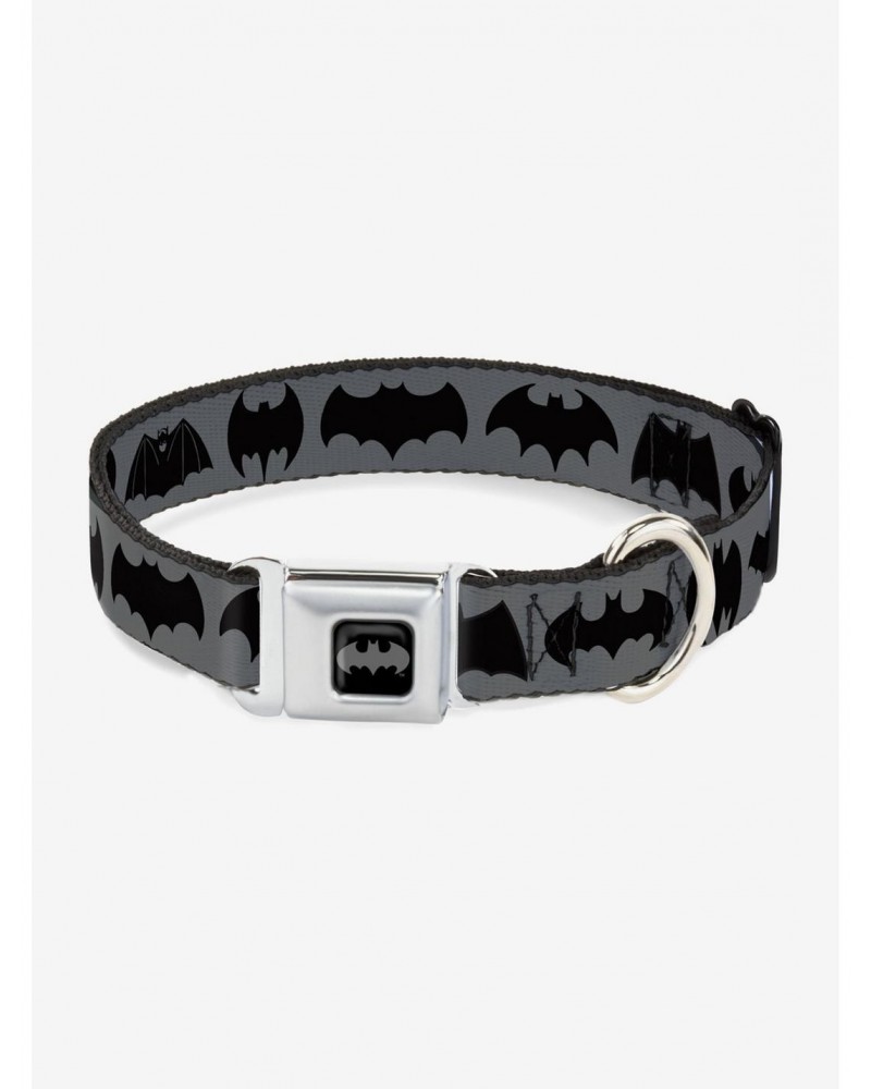 DC Comics Justice League Bat Logo Transitions Seatbelt Buckle Pet Collar $10.46 Pet Collars